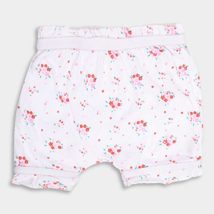Girls' Cotton Bloomer, White, large image number null