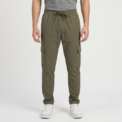 Men's Olive Green Slim Fit Cargo Jogger