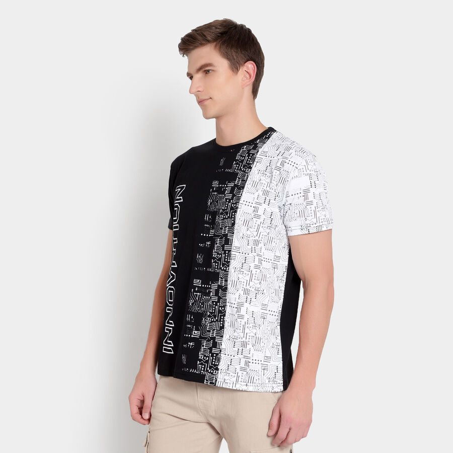 Regular Round Neck T-Shirt, Black, large image number null