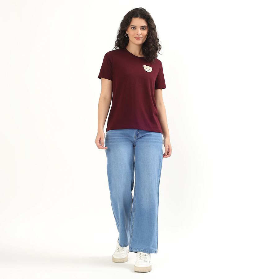 Ladies' 100% Cotton Jeans, हल्का नीला, large image number null