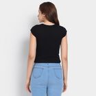 Ladies'  Crop  Top, काला, small image number null