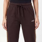 Women's Brown Regular Fit Minimal Track Pants, Brown, small