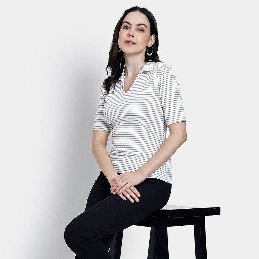 Ladies' Top, ऑफ व्हाइट, large image number null