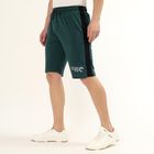 Men's Deep Forest Green Regular Fit Jamaican Shorts, Dark Green, small