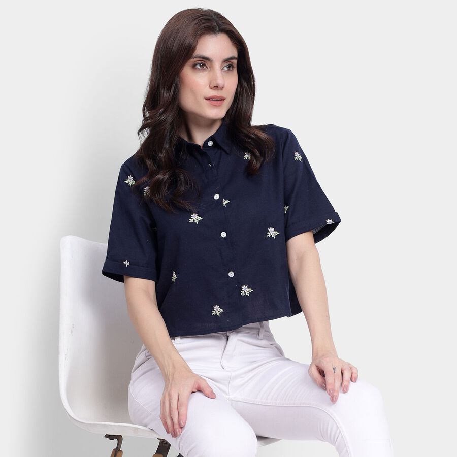 Ladies' Shirt, Navy Blue, large image number null