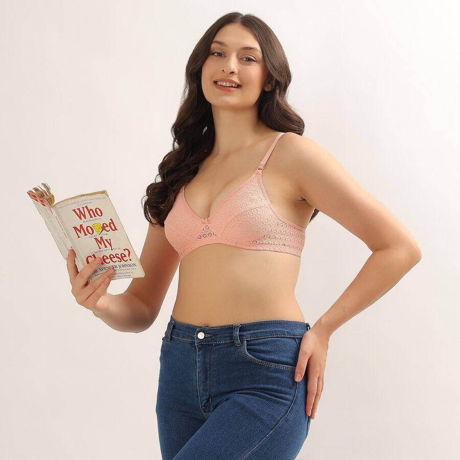 Ladies' Basic Bra , Peach, large image number null
