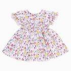 Infants' Pastel Lilac Floral Smocked Cotton Frock, लाइलेक, small image number null