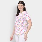 Ladies' Round Neck T-Shirt , सफ़ेद, small