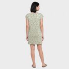 Women's Green Round Neck T-Shirt Style Nighty, Light Green, small