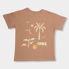 Girls' 100% Cotton T-Shirt, Brown, small image number null