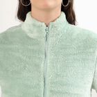 Women's Light Sage Green High Neck Casual Sweatshirt, Light Green, small image number null