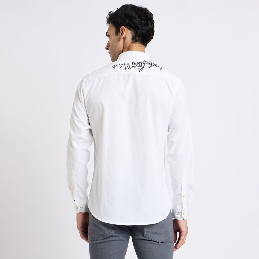 Men's 100% Cotton Casual Shirt, White, large image number null