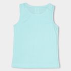 Boys' Light Aqua Blue Round Neck Casual Sleeveless T-Shirt, Aqua, small image number null