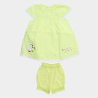 Infants' Green A-Line Smocked and Embroidered Frock, Light Green, small