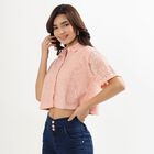 Girls Light Pink Classic Casual Shirt, Light Pink, small image number null