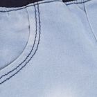 Infants Heavy Wash with Embroidery Rib Waist Jeans, Light Blue, small image number null
