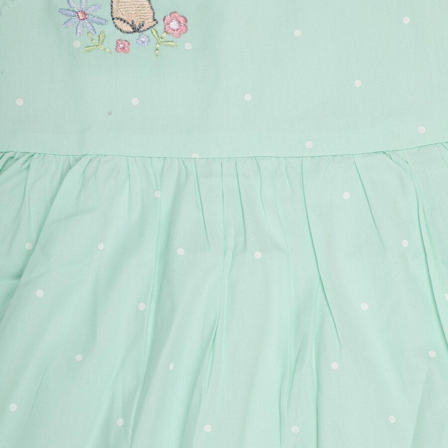 Infants' 100% Cotton Frock, Dark Green, large