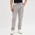 Men's 100% Cotton Track Pants, Light Grey, small image number null