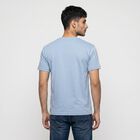 Men's Light Blue Round Neck Regular T-Shirt, स्काई ब्लू, small