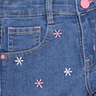 Girls' Shorts, मध्यम नीला, small