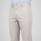 Men's Slim Fit Casual Trousers, Off White, small