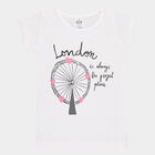 Girls Cotton T-Shirt, White, small image number null