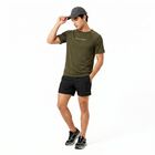 Men's Olive Green Round Neck Regular Drifit T-Shirt, ओलिव, small