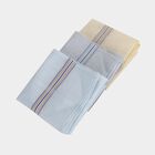 Men's Multicolour Striped Pack of 3 Handkerchief, एक्वा, small