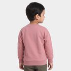 Boys' Pink Crew Neck Graphic Print Sweatshirt, गुलाबी, small