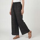 Women's Grey Relaxed Fit Solid Palazzos, Dark Grey, small