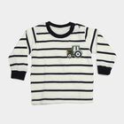 Infants Navy Blue Cotton Crew Neck Regular T-Shirt, Navy Blue, small