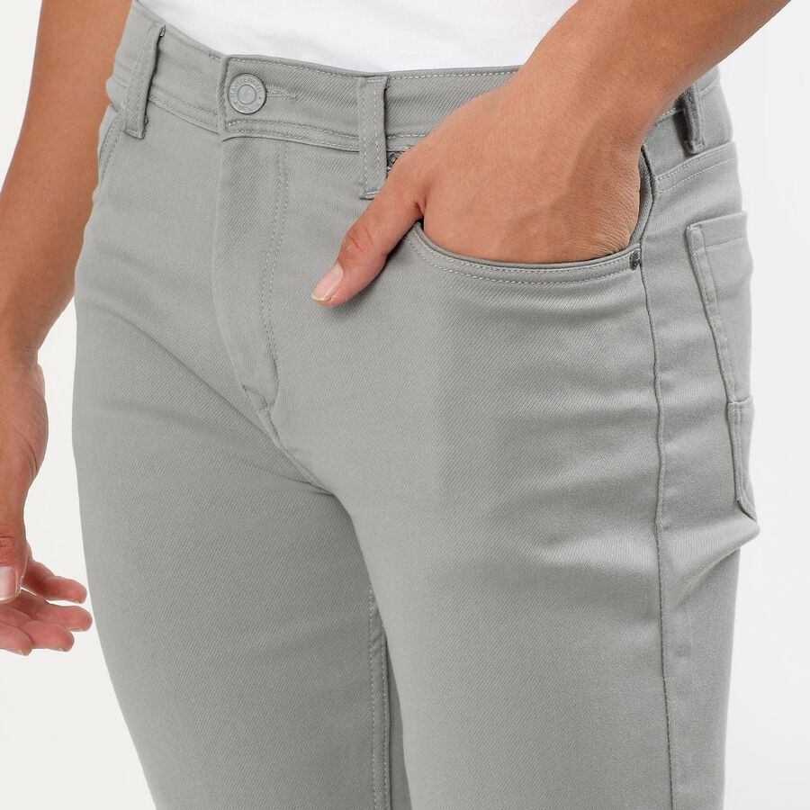 Men's Light Gray Slim Fit Jeans, हल्का हरा, large image number null
