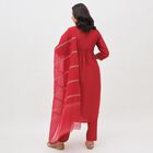Women's Rich Crimson Embroidered Ethnic Set, Fuchsia, small image number null