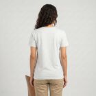 Women's Grey Round Neck Regular T-Shirt, Melange Light Grey, small