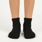 Women's Jet Black Regular Fit Ankle-Length Socks, काला, small image number null