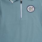 Infants Teal Cotton Polo Collar Preppy T-Shirt, Teal Blue, small