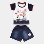 Infants Cotton Baba Suit, Navy Blue, small image number null