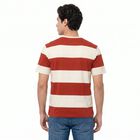 Men's Orange Round Neck Regular T-Shirt, Orange, small