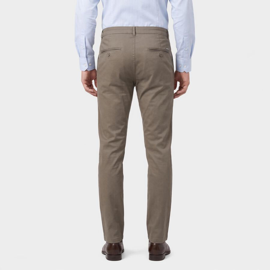 Men's Grey Slim Fit Chino Trousers, हल्का ग्रे, large
