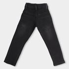 Boys Jet Black Regular Fit Classic Jeans, काला, small image number null