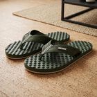Men's Olive Green Flip-Flop Slippers, ओलिव, small