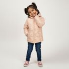 Girls' Light Beige Hooded Casual Jacket, गहरा पीला, small image number null