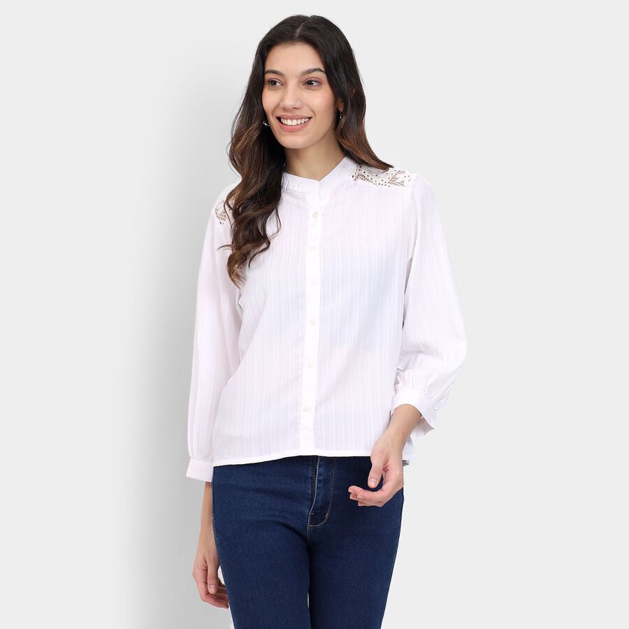 Ladies' Shirt , ऑफ व्हाइट, large image number null