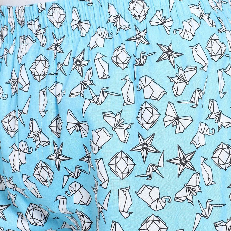 Men's 100% Cotton Boxers , Light Blue, large image number null