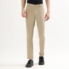 Men's Slim Fit Casual Trousers, Beige, small image number null