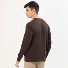 Men's Dark Chocolate Crew Neck Graphic Sweatshirt, Brown, small image number null