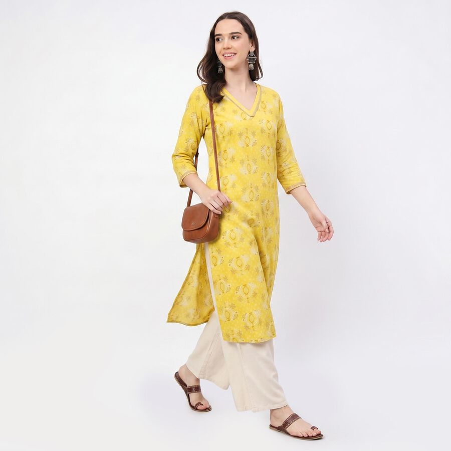 Ladies' Kurta, पीला, large