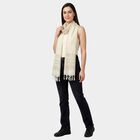 Women's Beige Striped Sequin Work Dupatta, गहरा पीला, small