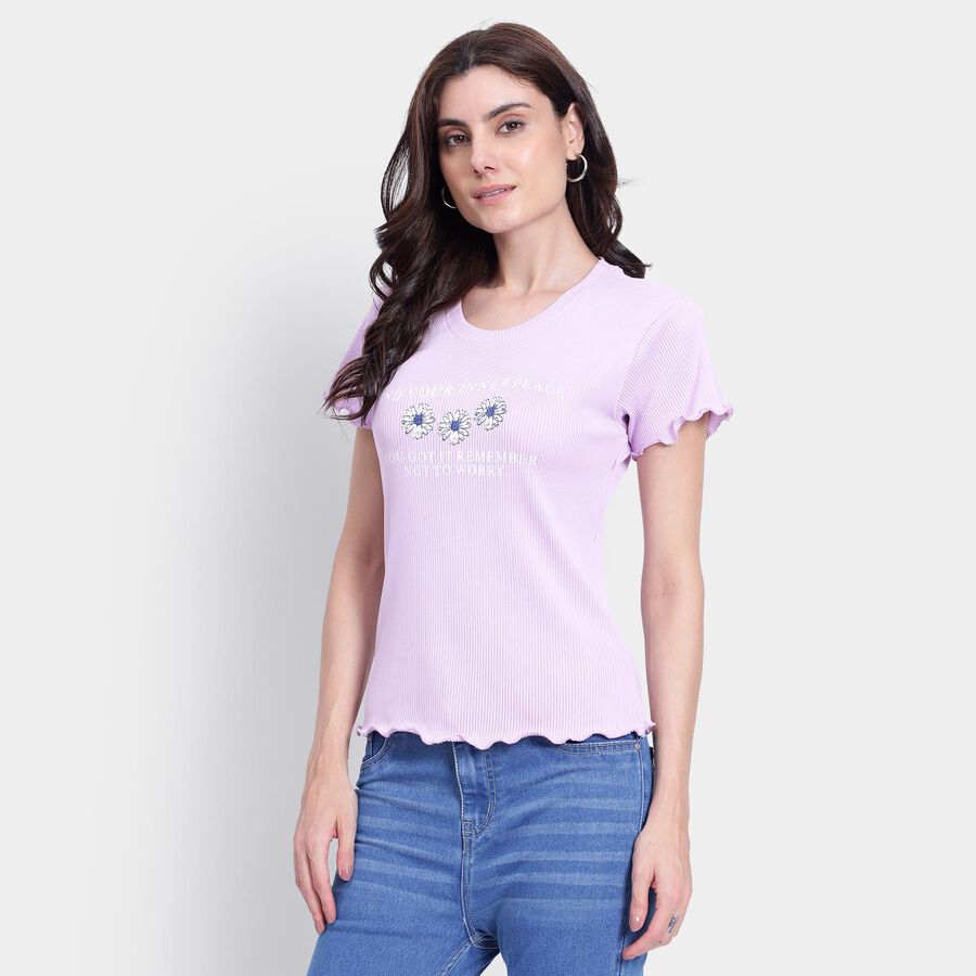 Ladies'  Crop  Top, Lilac, large image number null