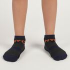 Boys' Muted Mint Green and Deep Charcoal Black Regular Fit NYC Text Pack of 2 Socks, Melange Mid Grey, small image number null